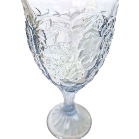 Vintage Noritake Arbor Light Blue Wine Water Glasses Goblets Set of 8 Coastal - Picture 4 of 8